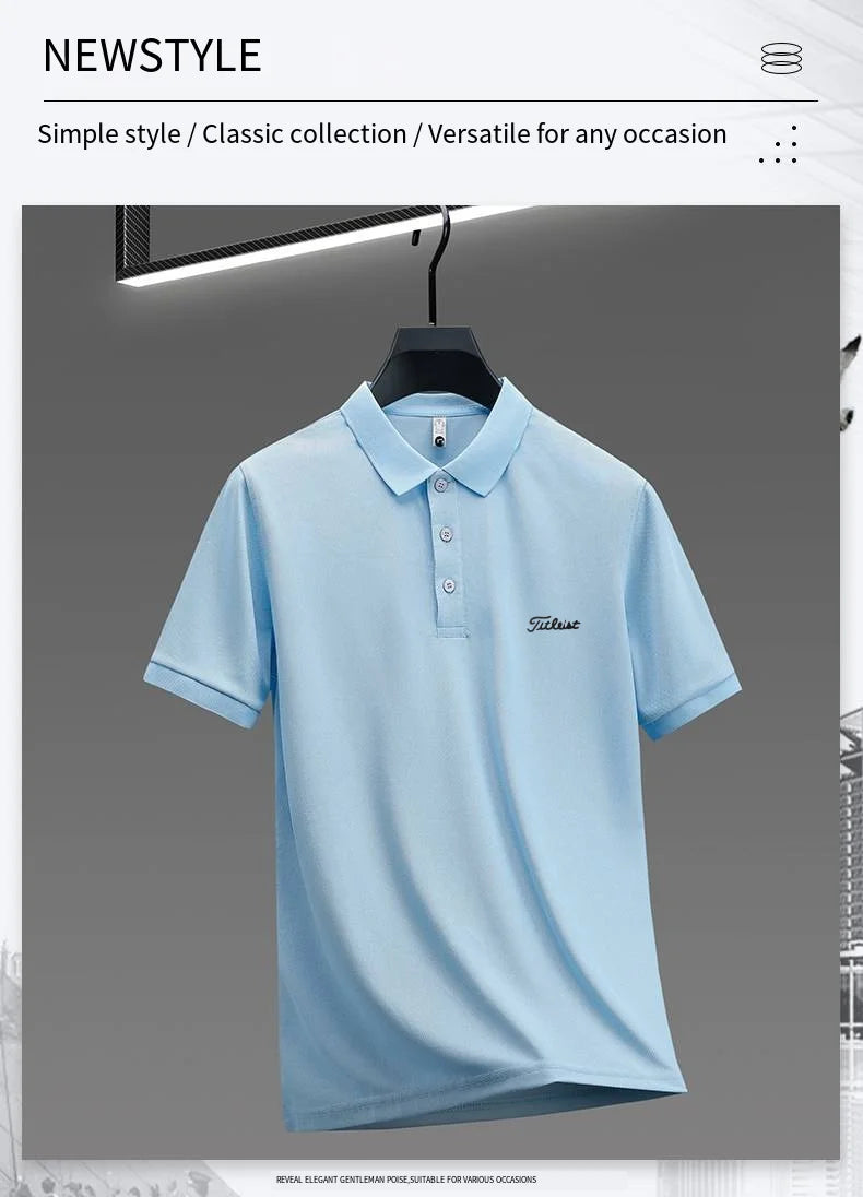 designer men's high quality brand short sleeves polo shirt lapel letter printing ventilate t-shirt business leisure men's wear