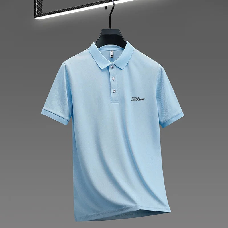 designer men's high quality brand short sleeves polo shirt lapel letter printing ventilate t-shirt business leisure men's wear