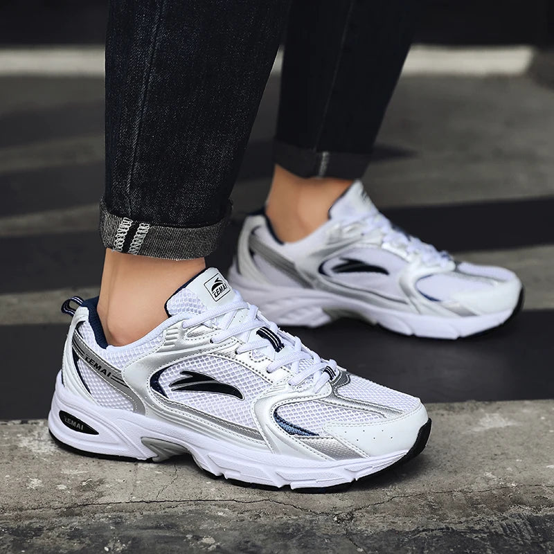 Unisex Sneakers Comfortable Breathe Versatile Outdoor Sports White Tennis Shoes New Thick Soled Non Slip Daily Wear Casual Shoes