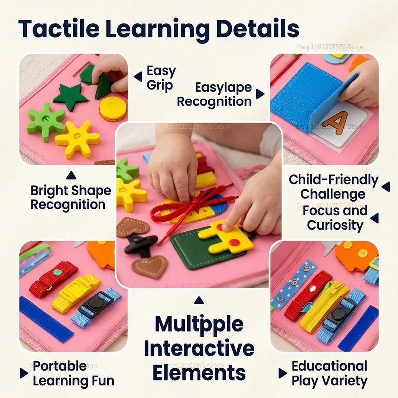 New Busy Board Montessori Toys for Toddler Busy Book Sensory Preshool Early Education Learning Fine Motor Skills Toys For Kids