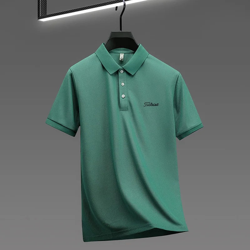 designer men's high quality brand short sleeves polo shirt lapel letter printing ventilate t-shirt business leisure men's wear