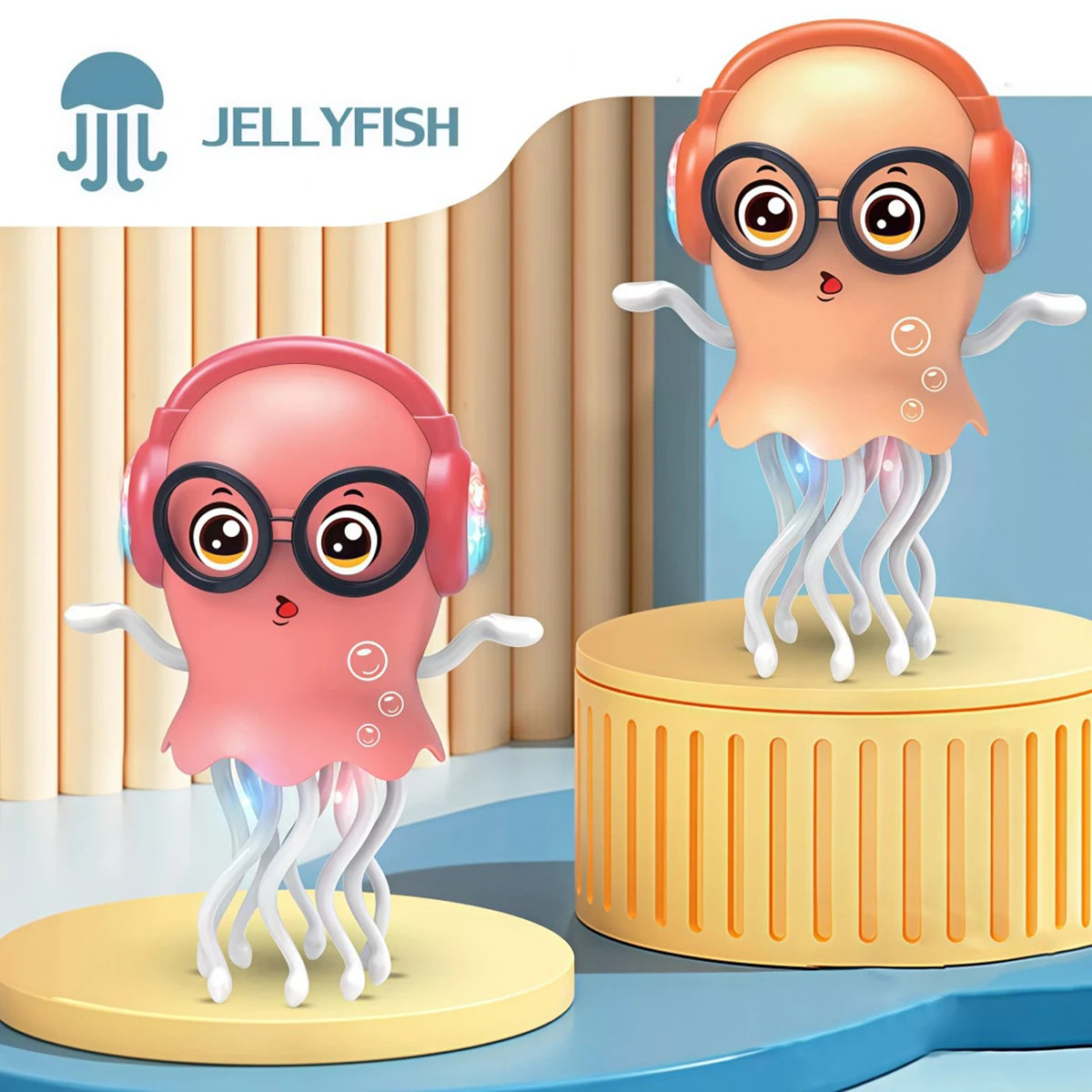 Auto-sensing Avoiding Dancing Jellyfish Kid Electronic Pet Toys Cartoon LED Development Education Toddler Creative Birthday Gift
