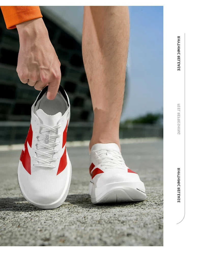 Fashion Men Women Outdoor Running Shoes Marathon Carbon Board Lightweight Comfort Casual Sneakers Breathable Jogging Sports Shoe