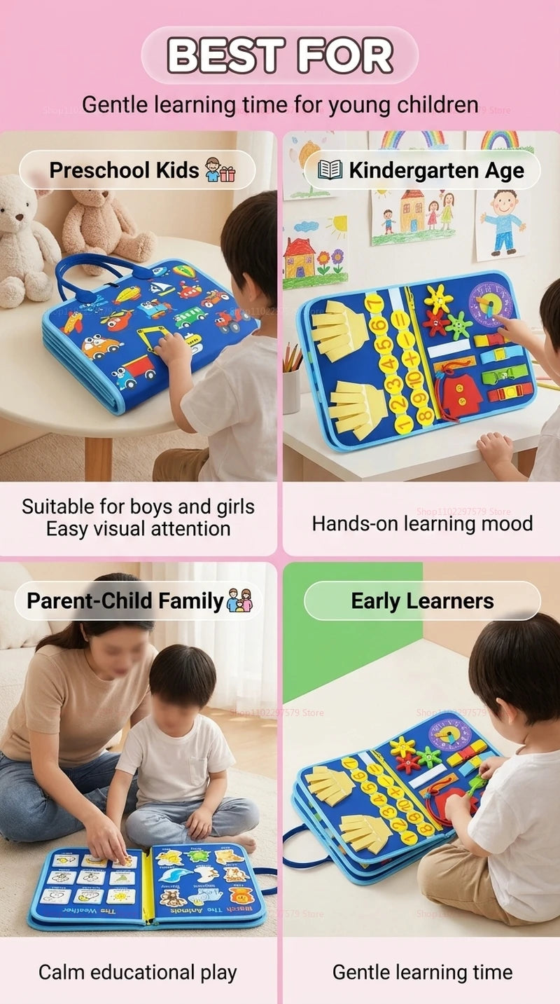 New Busy Board Montessori Toys for Toddler Busy Book Sensory Preshool Early Education Learning Fine Motor Skills Toys For Kids