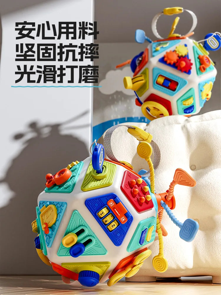 Montessori Baby Busy Board Cube Sensory Toys Toddler Educational Travel Lock Box Fine Motor Skill Learning Activity Toy