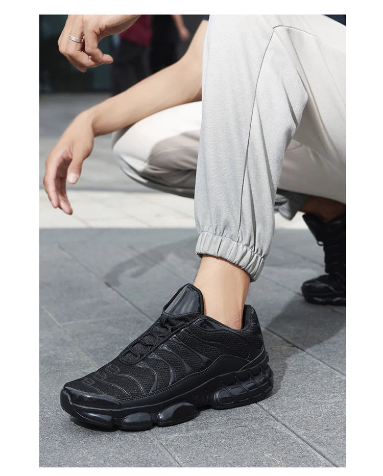 Men's Air Cushion Casual Sports Shoes Breathable Running Shoes for Men Gym Workout Training Walking Comfortable Shock Absorption