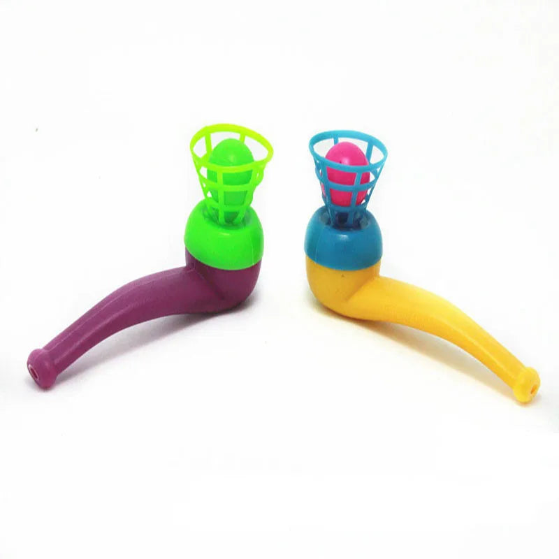 3pcs Plastic Pipe Blowing Ball Toys Outdoor Games Balance Training Toys Learning Toys for Funny Gifts