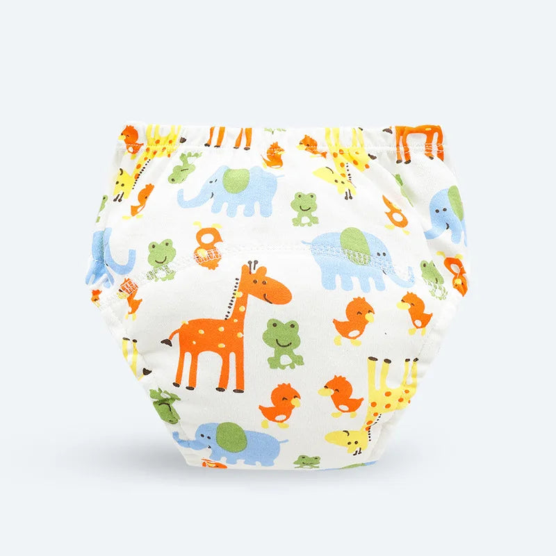 Reusable Soft Cotton Baby Breathable Diapers Pee Shorts Toddler Potty Training Pants Underwears for Boys & Girls Baby Nappies