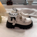 Girls Black Leather Shoes for Wedding Party School Opening Soft PU Bright Skin Kids Flats with Metal Butterfly Princess Sweet