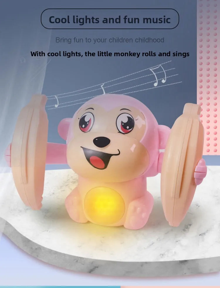 1 baby toy electric rolling monkey light music puzzle sound prompt monkey children's toy gift preschool education toy
