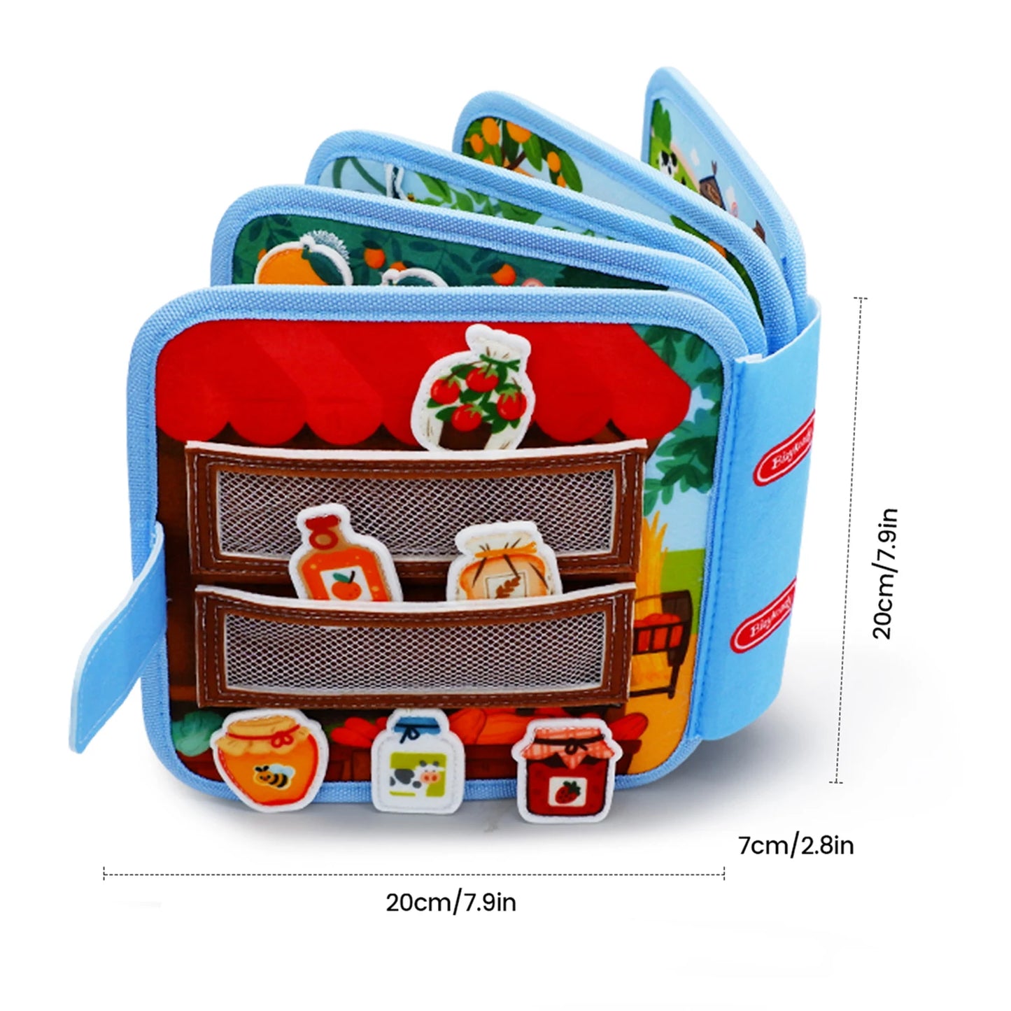 Montessori Toy Busy Board Giraffe Busy Book Preschool Learning Educational Quiet Book Sensory Travel Toy for Baby 3 4 5 6 Ages
