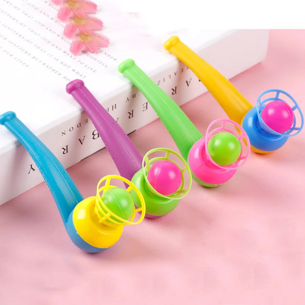 3pcs Plastic Pipe Blowing Ball Toys Outdoor Games Balance Training Toys Learning Toys for Funny Gifts