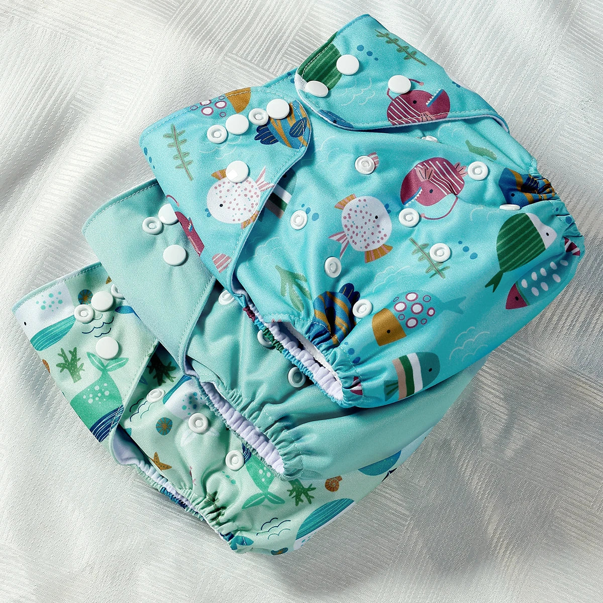 Elinfant 3PCS Washable One Size Cloth Diaper Waterproof Reusable Cloth Diaper For 3-15kg Baby
