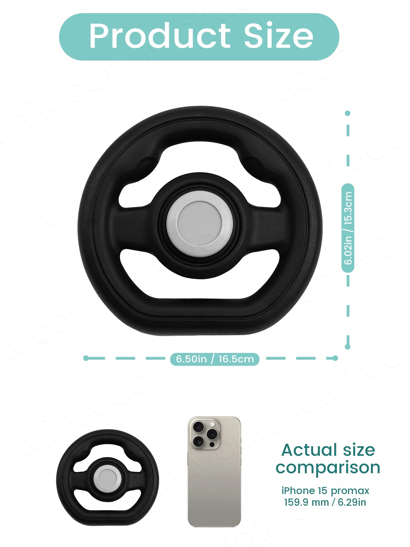 1PC Universal Pretend Steering Wheel for Strollers & Carts - Detachable, Fun Driving Attachment