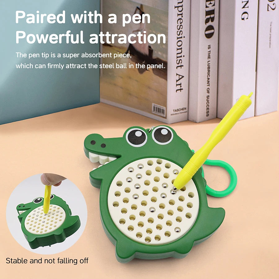 Magnet Ball Drawing Board Kids Magnet Tablet Sketch Pad With Magnetic Stylus Montessori Education Travel Activities Magnet Toy
