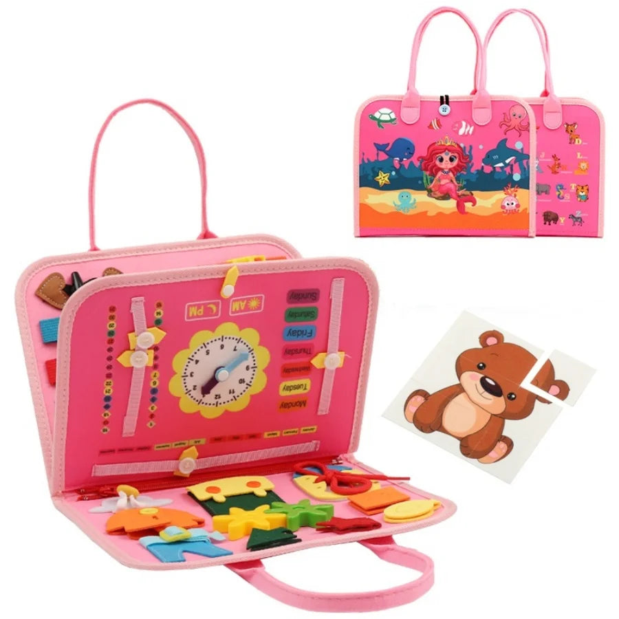 KeillyNannies Quiet Book /Portable Sensory Learning Toy for Toddlers